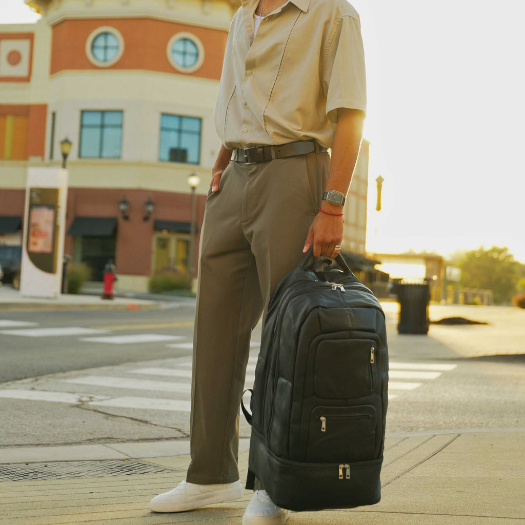 Black Leather Patented Carry On Backpack (Only 300 Made)