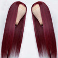 Full Headgear Long Straight Front Lace Wig Smooth Hair